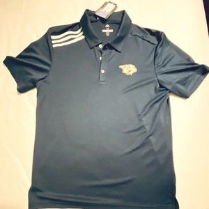 Nashville Predators Adidas Navy Blue Golf Shirt - Size M